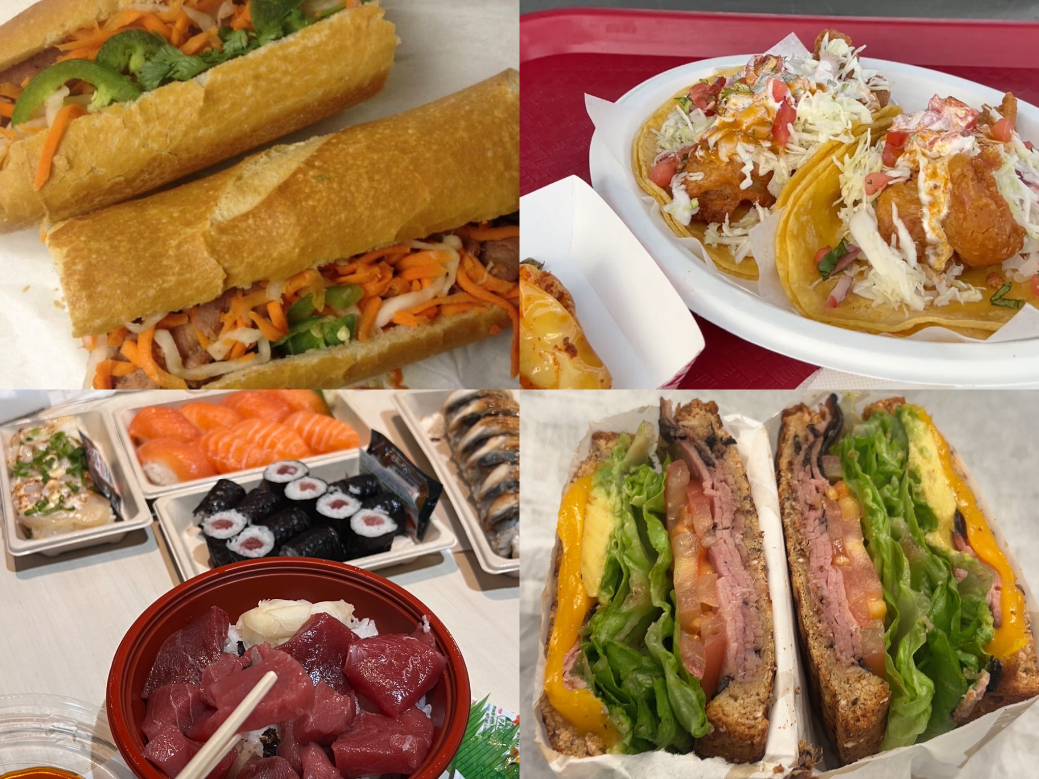 collage photo of food