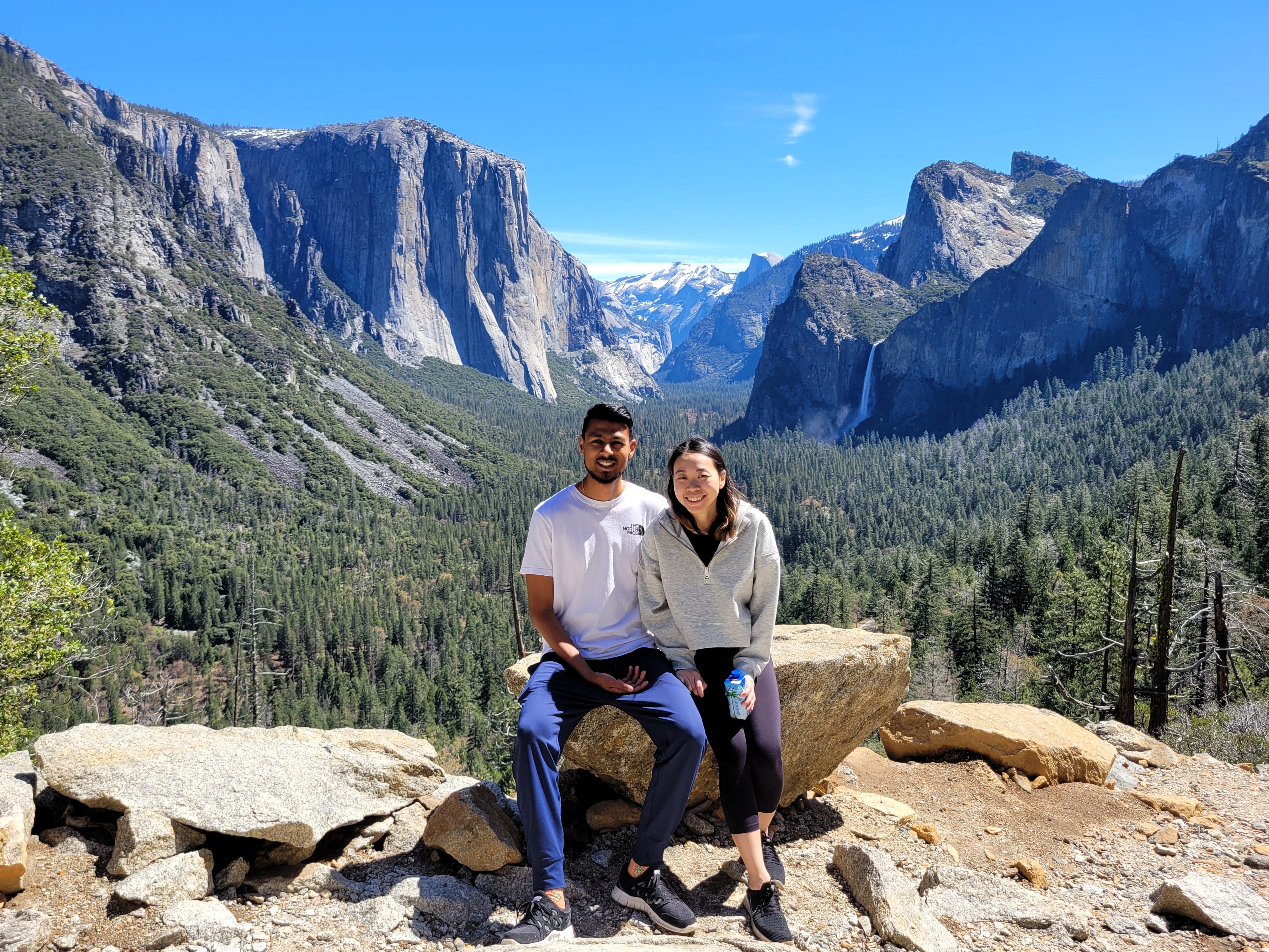 Photo of student with mountains in the background