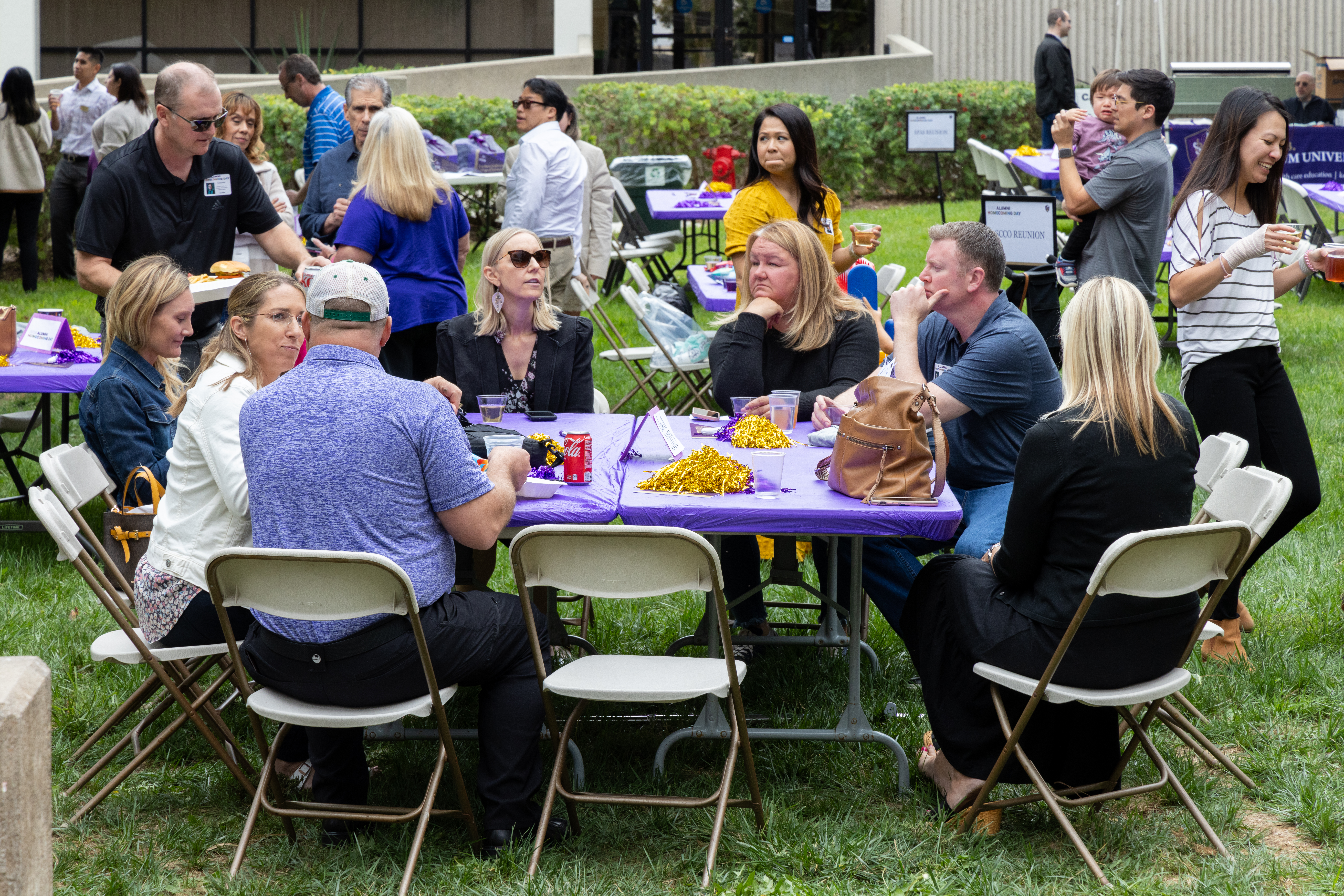 MBKU Homecoming Attendees Socialize on Lawn