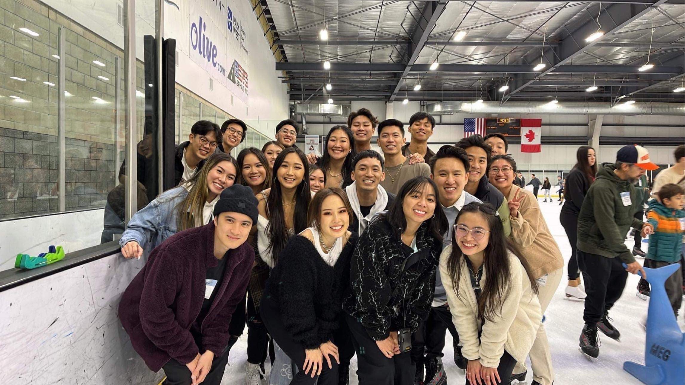 Omega Delta students ice skating