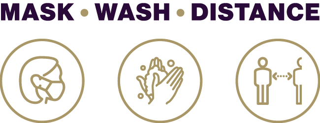 Mask, wash and distance to help prevent the spread of COVID-19