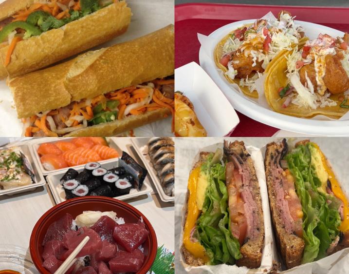 collage photo of food