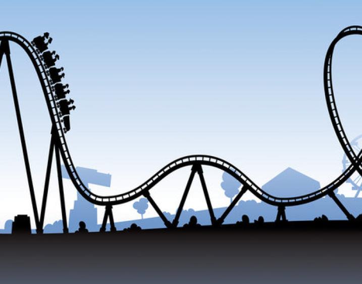 Illustration of a roller coaster