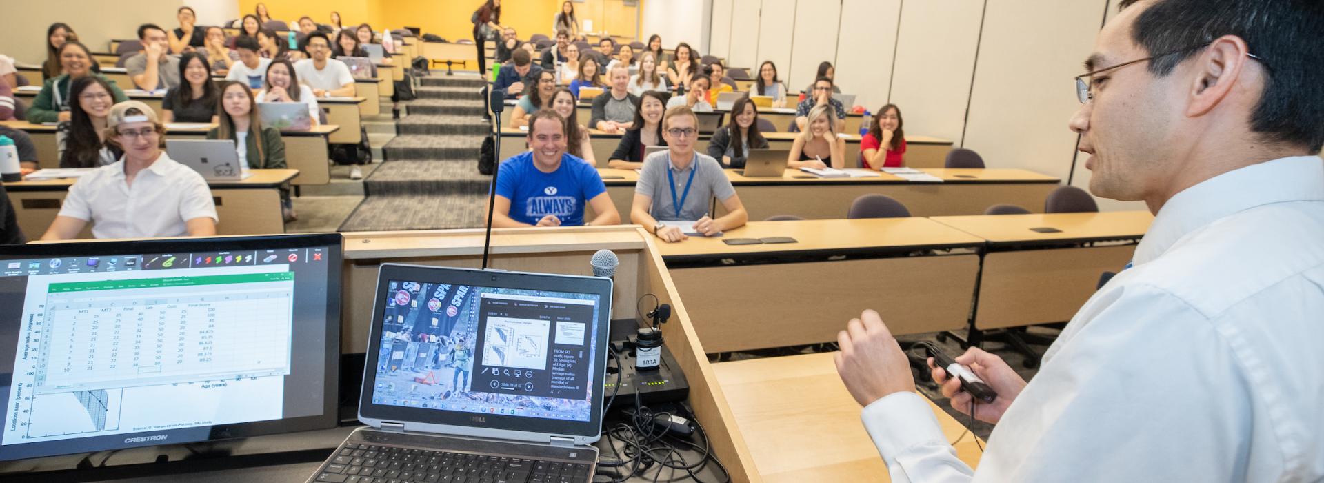 Professor's view of lecture hall