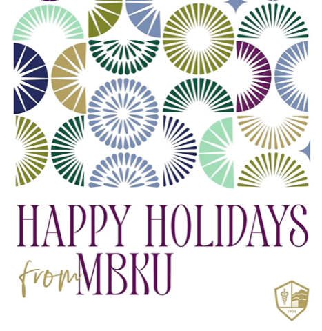 happy holidays from MBKU